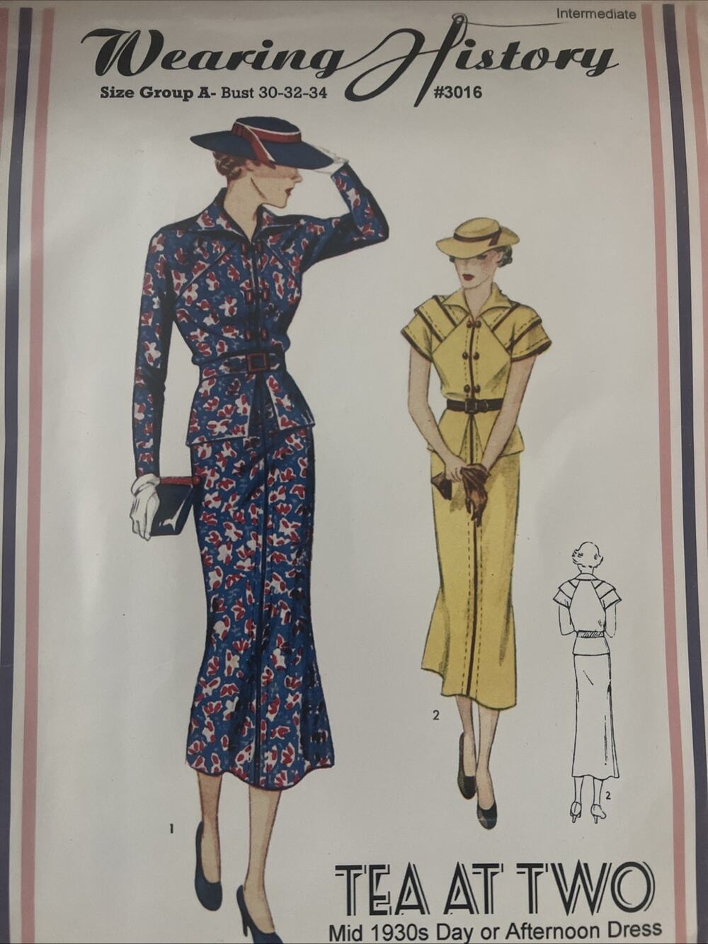 1930’s "Wearing History" Women's 3016 Day Or Afternoon Peplum Dress Pattern